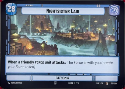 front of card