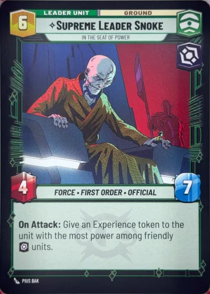 front of card