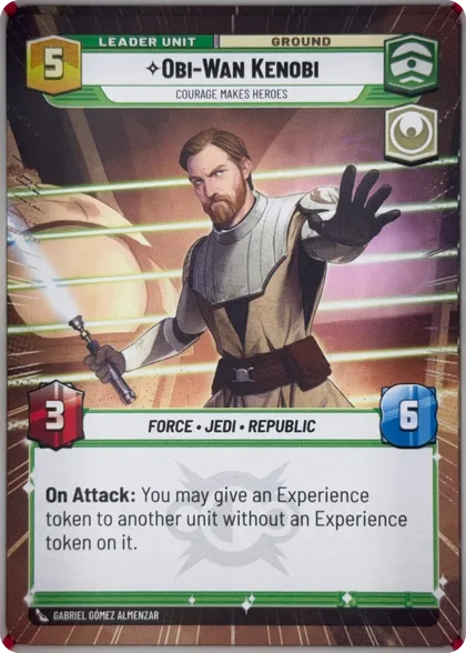 front of card
