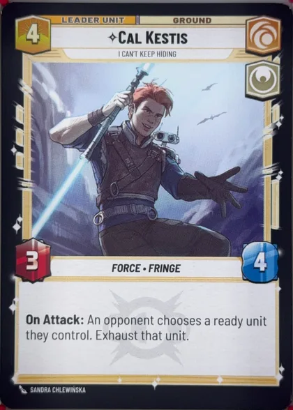front of card