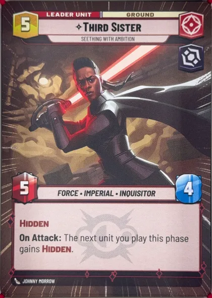 front of card