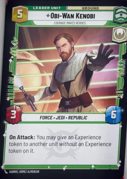 front of card