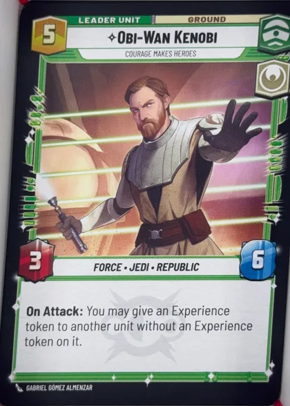 front of card