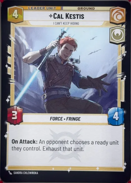 front of card