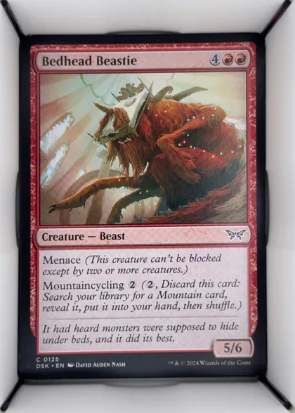 front of card