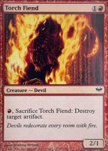 front of card
