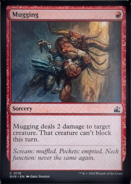 front of card