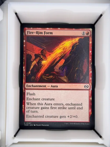 front of card