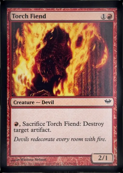 front of card