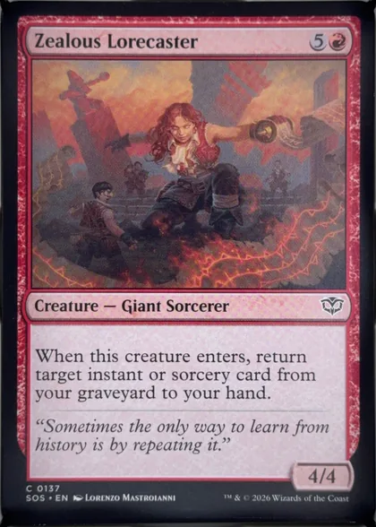 front of card