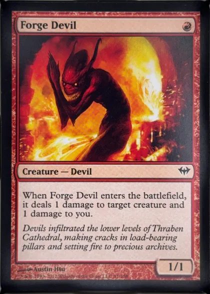 front of card