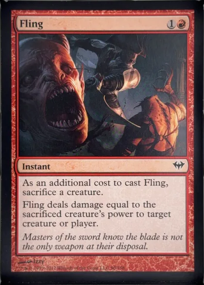 front of card