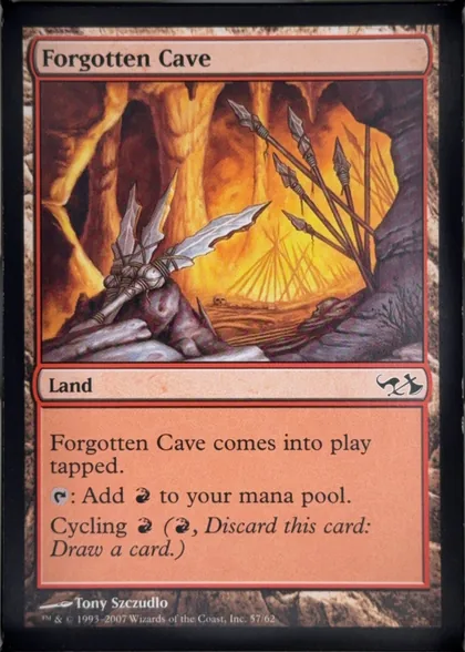 front of card
