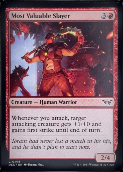 front of card
