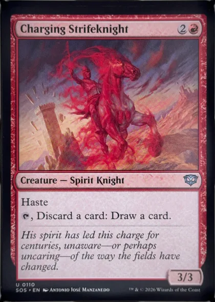 front of card