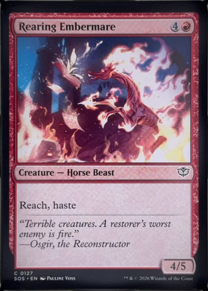 front of card