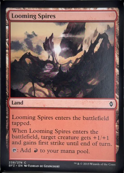 front of card