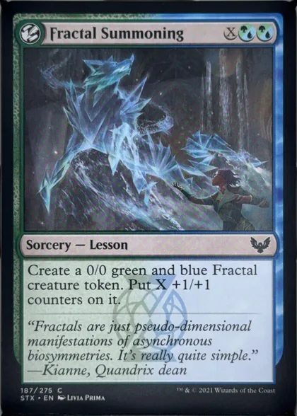 front of card
