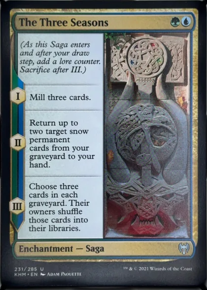 front of card