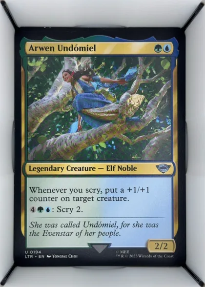 front of card