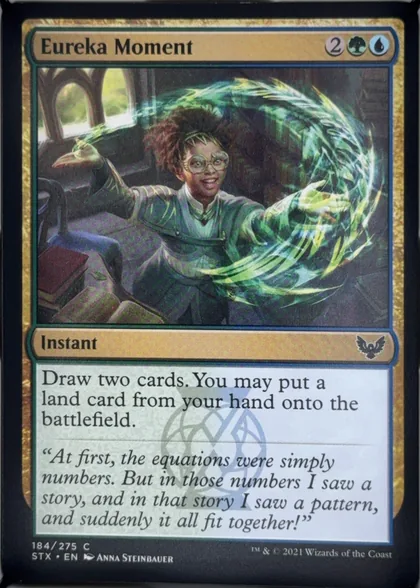 front of card