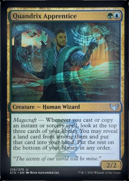 front of card