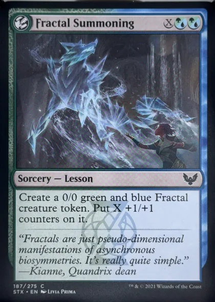 front of card