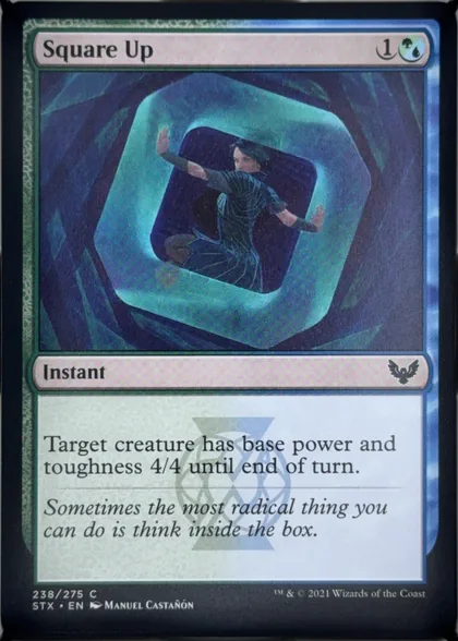 front of card