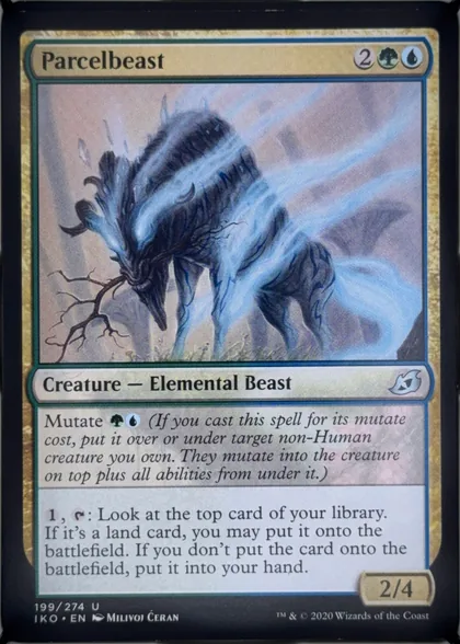 front of card