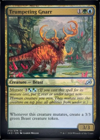 front of card