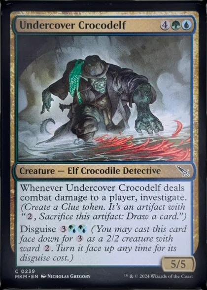 front of card