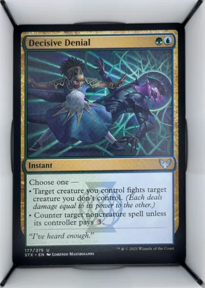 front of card