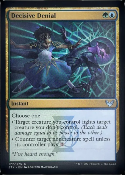 front of card