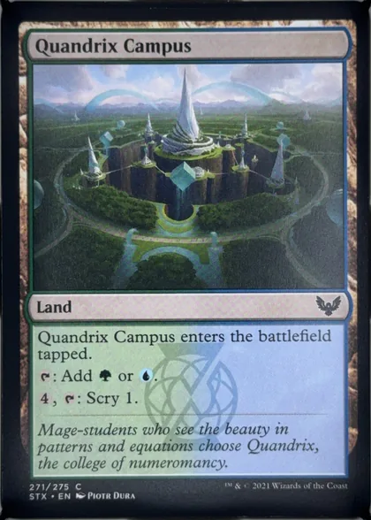 front of card
