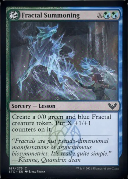 front of card