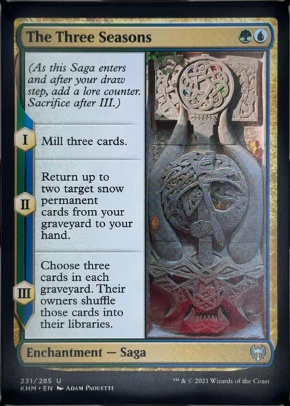 front of card