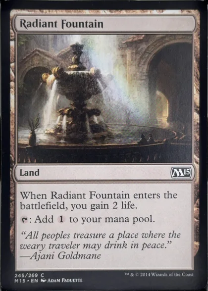 front of card