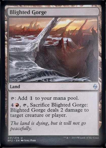 front of card
