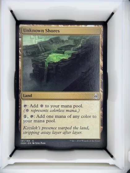front of card