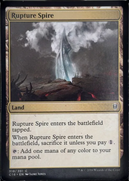 front of card