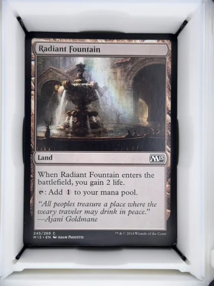 front of card