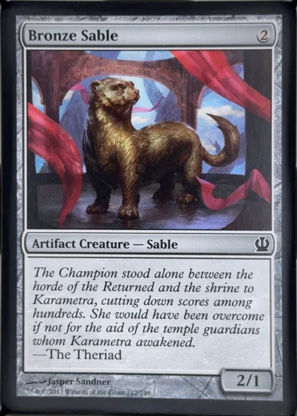 front of card