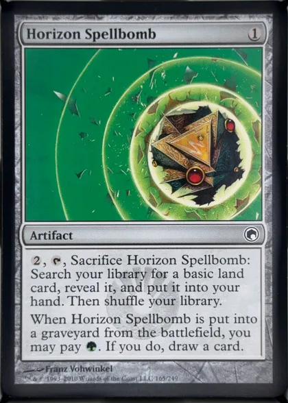 front of card