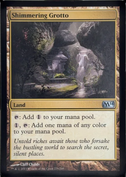 front of card