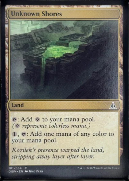 front of card