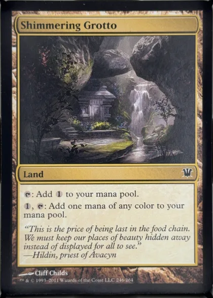 front of card