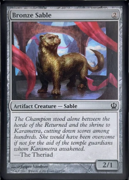 front of card