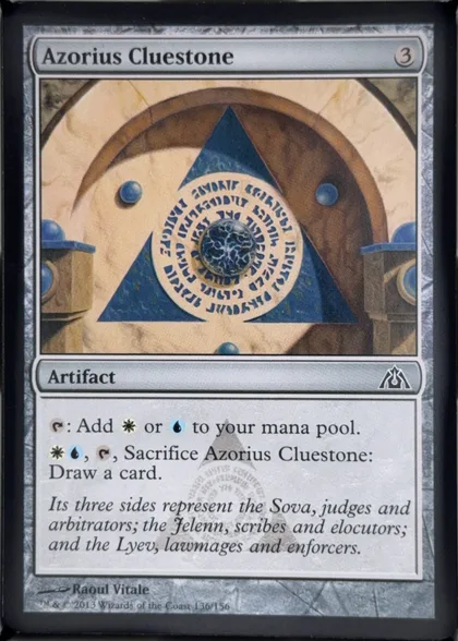 front of card