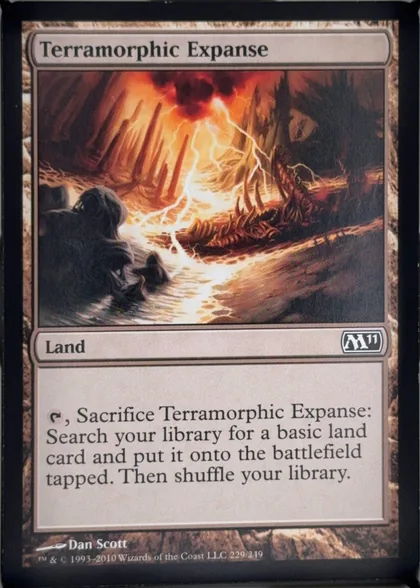 front of card
