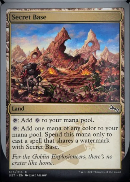 front of card